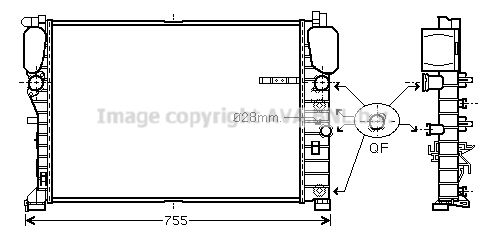 AVA QUALITY COOLING Радиатор, охлаждение двигателя MS2459